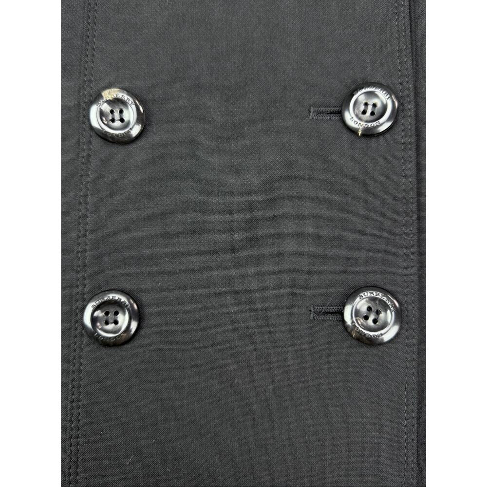 BURBERRY London Belted Button Front Pencil Skirt Size 6 Black - Picture 5 of 7